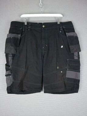 Dickies Utility Cargo Workwear Shorts Mens Size 40W Distressed